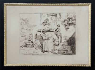 Bartolomeo Pinelli(1781 - 1835) - Venditore di teste di maiale
